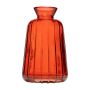 Bouteille décorative en verre EMILIANO avec rainures, orange-transparent, 10,7cm, Ø6,5cm