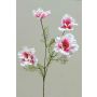 Branche de fleurs artificielle PRESTIOSA, blanc-rose, 75cm