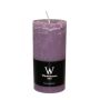 Bougie pilier AURORA, mauve, 12cm, Ø5,8cm, 42h - Made in Germany