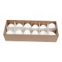 Œufs de poule décoratifs KIKU, 12 pièces, décoration de Pâques, moucheté, blanc