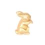 Figurine décorative Lièvre DROOPY en plastique, or, 8x4x6cm
