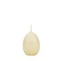 Bougie œuf de Pâques LEONITA, crème, 6cm, 4,5cm, 7h - Made in Germany