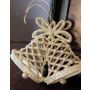 Suspension en acrylique Cloches SCOUT, paillettes, or, 11x3x8cm