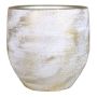 Pot de fleurs en céramique AETIOS, dégradé, blanc-or, 28cm, Ø28cm