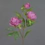 Branche décorative Pivoine MANJA, vieux rose-fuchsia, 70cm, Ø8-10cm