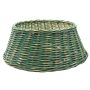 Couvre-pied pour sapin MACARIO en rotin, vert, 26cm, Ø65cm