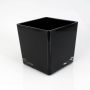 Grand photophore en verre KIM EARTH, noir, 14x14x14cm
