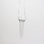 Soliflore / Mini vase à suspendre MILO avec fil métallique, verre transparent, 11,5cm, Ø2cm