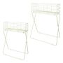 Support pour des plantes en métal Corbeille grillagée TOMOKO, 2 pièces, vert clair, 50x24x64cm, 60x30x72cm