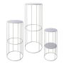 Support pour des plantes en métal VAHDINA, 3 pièces, gris, 21x45cm, 24x57cm, 28x70cm