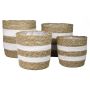 Corbeille PUMBA, 4 pièces, beige-blanc, 18-27cm, Ø18-27cm