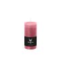Bougie pilier AURORA, vieux rose, 12cm, Ø5,8cm, 42h - Made in Germany