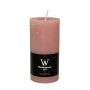 Bougie pilier AURORA, bois de rose, 12cm, Ø5,8cm, 42h - Made in Germany