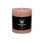 Bougie pilier AURORA, bois de rose, 8cm, Ø6,8cm, 34h - Made in Germany