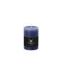 Bougie pilier AURORA, bleu foncé, 10cm, Ø6,8cm, 42h - Made in Germany