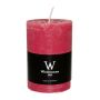 Bougie pilier AURORA, framboise, 10cm, Ø6,8cm, 42h - Made in Germany