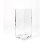 Vase carré en verre JACK EARTH, transparent, 14x14 cm, 35cm