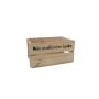 Caisse à vin / caisse en bois GRETA, couleur naturelle, avec inscription, 45x32x24cm
