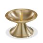 Bougeoir en laiton OLIVERIO avec épine, pour bougies Ø7-8cm, brossé mat, or, 6,5cm, Ø11cm
