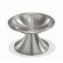 Bougeoir en laiton OLIVERIO avec épine, pour bougies Ø7-8cm, nickelé, brossé mat, argent, 6,5cm, Ø11cm