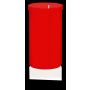 Bougie funéraire REBECA, rouge-blanc, 10cm, Ø5,9cm, 50h
