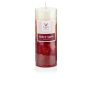 Bougie parfumée rustique ASTRID, Baked Apple, rouge foncé, 13cm, Ø6,8cm, 60h