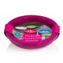 Bougie flottante d'extérieur NEREA, 3 mèches, rose fuchsia, 4,5cm, Ø15,8cm, 5,5h