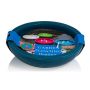 Bougie flottante d'extérieur NEREA, 3 mèches, bleu azur, 4,5cm, Ø15,8cm, 5,5h