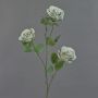 Rose-chou artificielle sur tige GITTI, vert clair-gris, 80cm, Ø10cm
