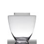 Vase à poser au sol en verre LACEY, conique/rond, transparent, 35cm, Ø35cm