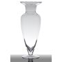 Vase à poser au sol en verre KENDRA sur pied, conique/rond, transparent, 32cm, Ø12,5cm