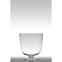 Bougeoir de table SHIRLEY sur pied, conique/rond, transparent, 28cm, Ø27cm
