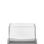 Bougeoir de table en verre MIRJA, cubique/rectangulaire, transparent, 25x10x15cm