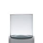 Bougeoir de table ALONDRA, cylindre/rond, transparent, 19cm, Ø19cm
