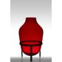 Vase à poser au sol en verre CAMILO sur pied, conique/rond, rouge, 50cm, Ø29cm