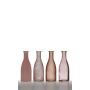 Set de 4 bouteilles ANYA, cône/rond, rose, 26,5x6x18cm