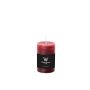 Bougie pilier / bougie en cire AURORA, bordeaux, 9cm, Ø5,8cm, 30h - Made in Germany