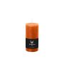 Bougie pilier / bougie en cire AURORA, orange, 12cm, Ø5,8cm, 42h - Made in Germany