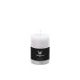Bougie pilier / bougie en cire AURORA, blanc, 10cm, Ø6,8cm, 42h - Made in Germany