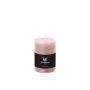 Bougie pilier / bougie en cire AURORA, rose clair, 10cm, Ø6,8cm, 42h - Made in Germany