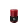 Bougie pilier / bougie en cire AURORA, bordeaux, 13cm, Ø6,8cm, 54h - Made in Germany