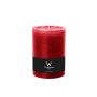 Bougie pilier / bougie en cire AURORA, rouge rubis, 14cm, Ø9,8cm, 100h - Made in Germany