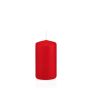 Bougie votive / bougie cylindrique MAEVA, rouge, 12cm, Ø6cm, 40h - Made in Germany