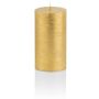 Bougie cylindrique / bougie de Noël MATHILDA, or, 10cm, Ø6,8cm, 45h - Made in Germany