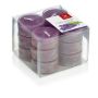 Lot de 12 bougies parfumées / bougie en cire ASTRID, lilas, 1,6cm, Ø3,7cm, 4h
