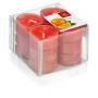 Lot de 12 bougies parfumées / bougie en cire ASTRID, orange, 1,6cm, Ø3,7cm, 4h