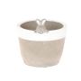 Pot de fleurs BONCHI avec tête de lapin, céramique, décoration de Pâques, gris-blanc, 11,5cm, Ø11cm