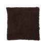 Coussin moelleux BOLLY, avec noppes, brun chocolat, 45x45cm