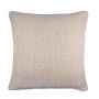 Coussin décoratif KENZA, motif zigzag, beige, 45x45cm