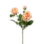 Fleur en tissu branche de rose CALISTA, crème-rose, 60cm